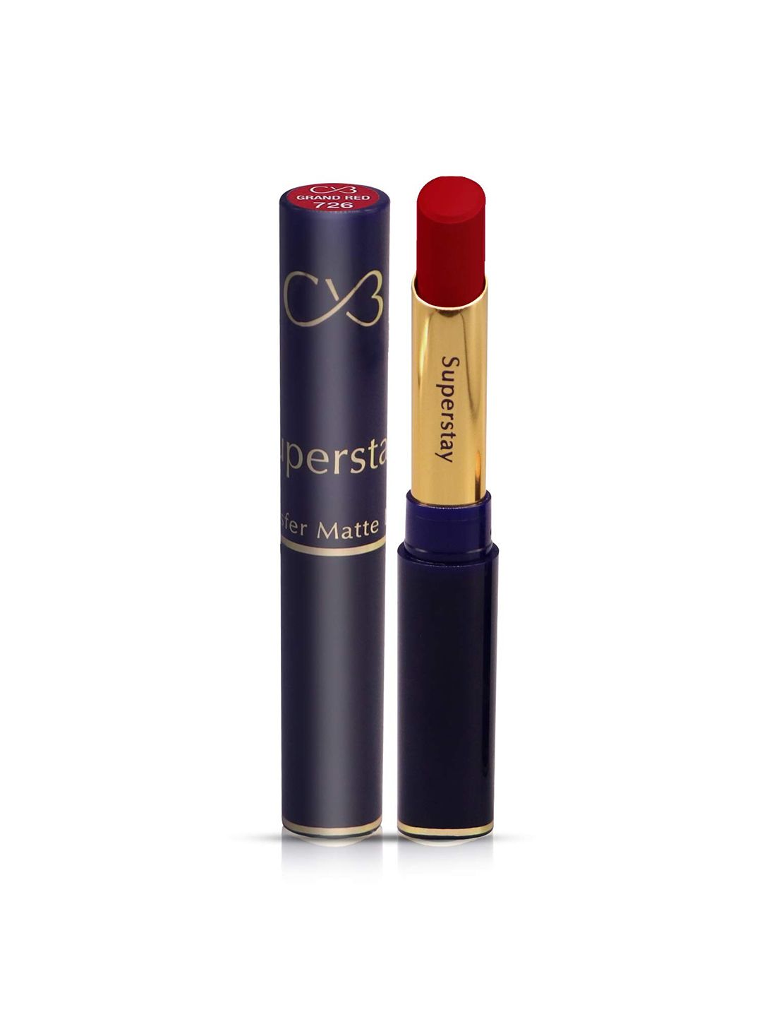 CVB Super Stay Non-Transfer Matte Lipstick 3.5 g - Grand Red 726 Price in India