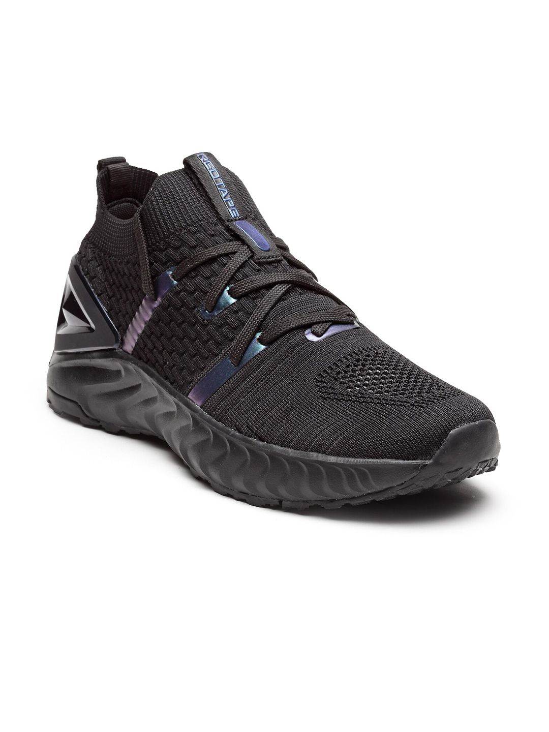 Red Tape Men Black Walking Shoes
