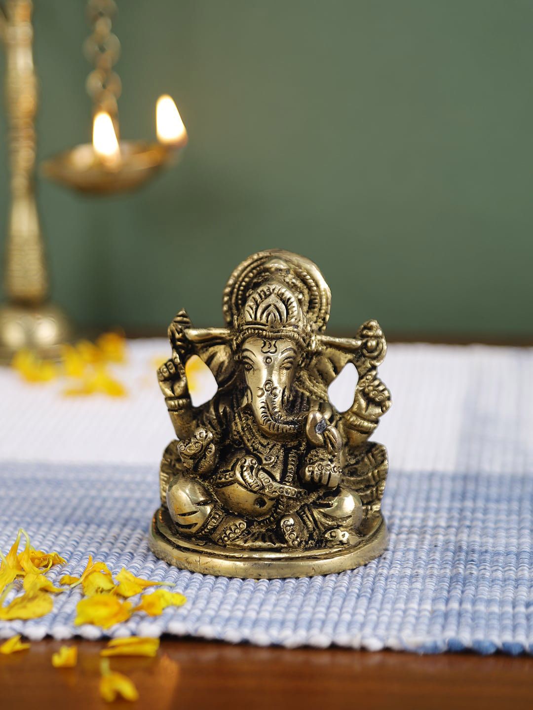 Imli Street Gold-Toned Ganesh Showpieces Price in India