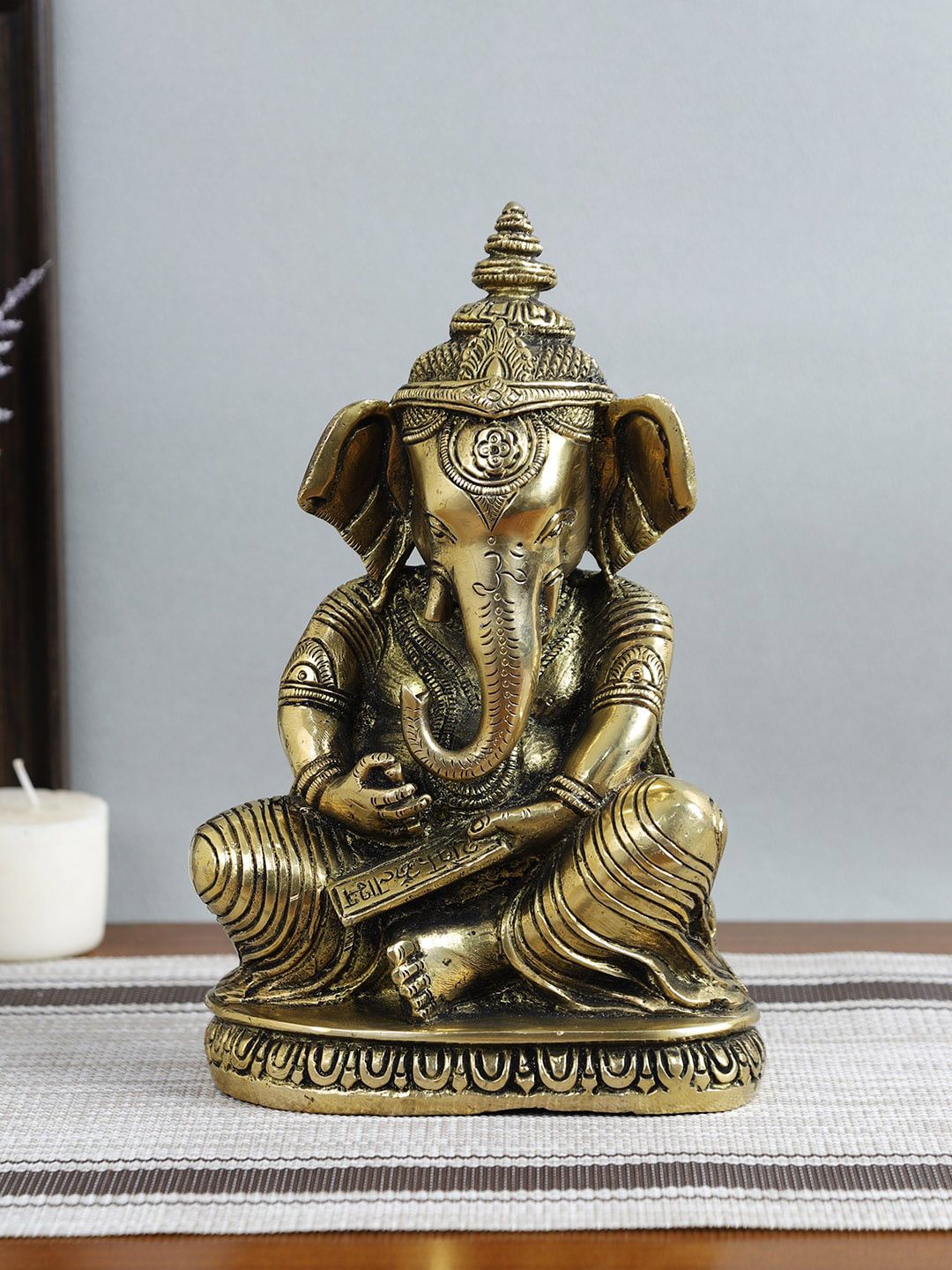 Imli Street Gold-Toned Lord Ganesh Idol Showpiece Price in India