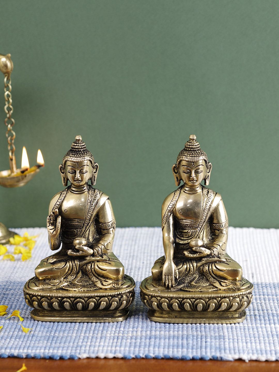 Imli Street Set Of 2 Gold-Toned Buddha Showpieces Price in India
