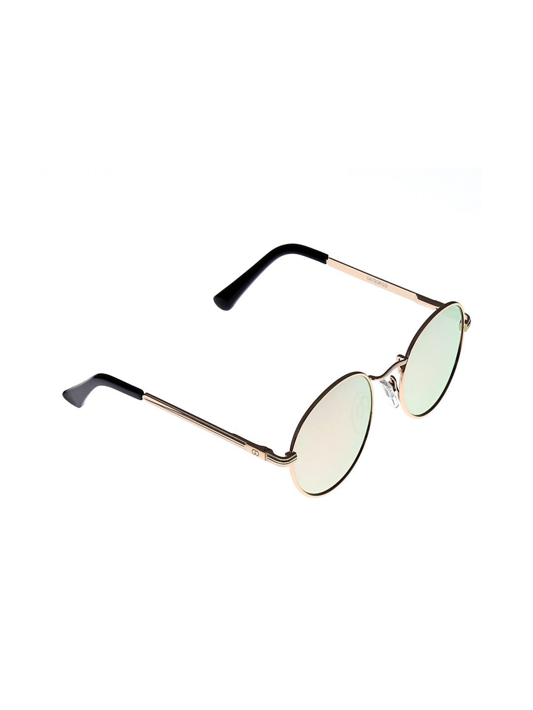 GIO COLLECTION Unisex Pink Lens Round Sunglasses with UV Protected Lens G6793RGD