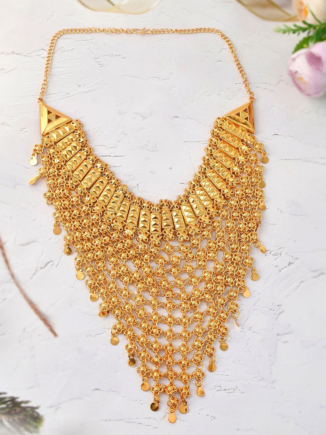 Silvermerc Designs Gold-Plated Brass Necklace Price in India