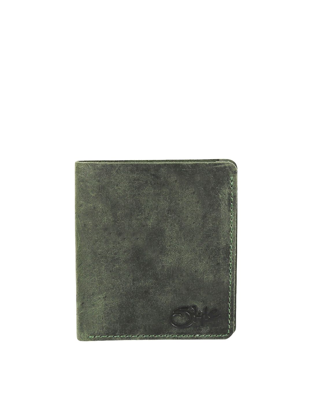 Style SHOES Unisex Green RFID Leather Two Fold Wallet Price in India