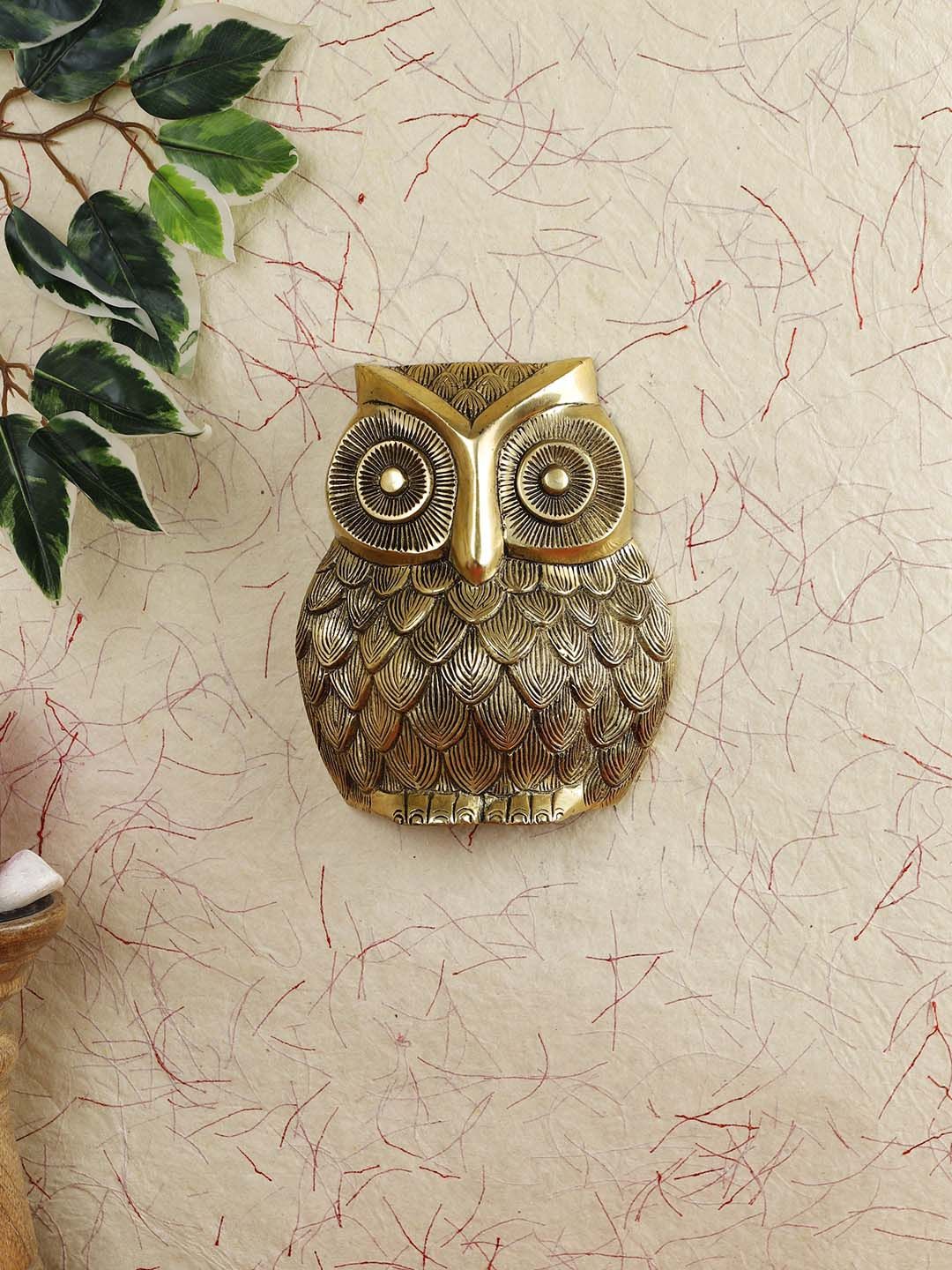 Imli Street Gold-Toned Owl Design Wall Hanging Price in India