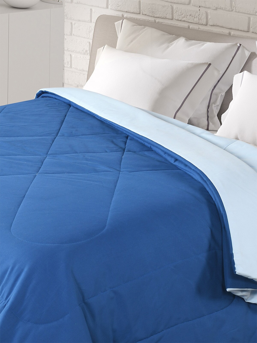 Florida Blue Microfiber AC Room Single Bed Reversible Comforter Price in India
