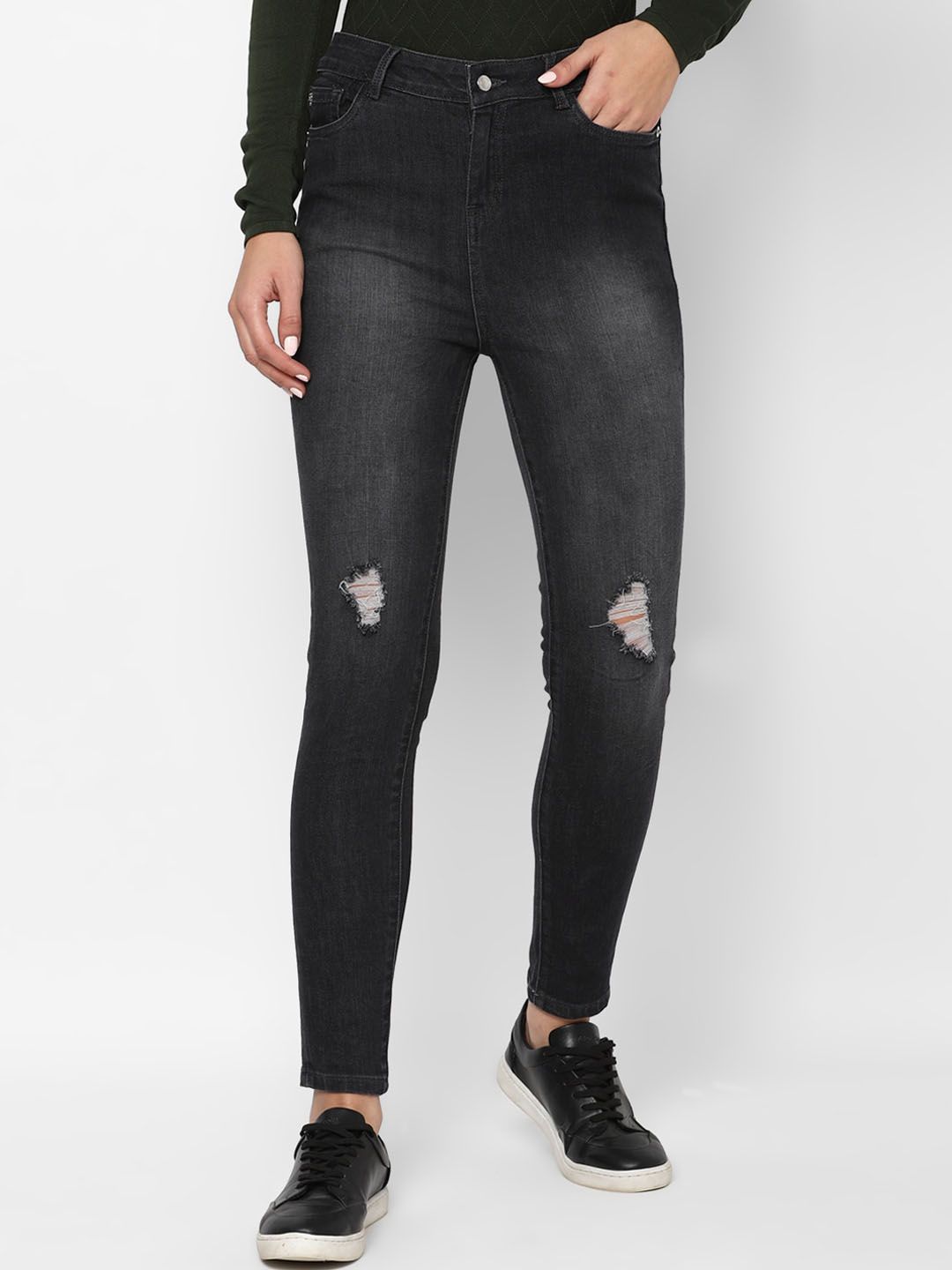 Allen Solly Woman Women Black Skinny Fit Jeans Price in India