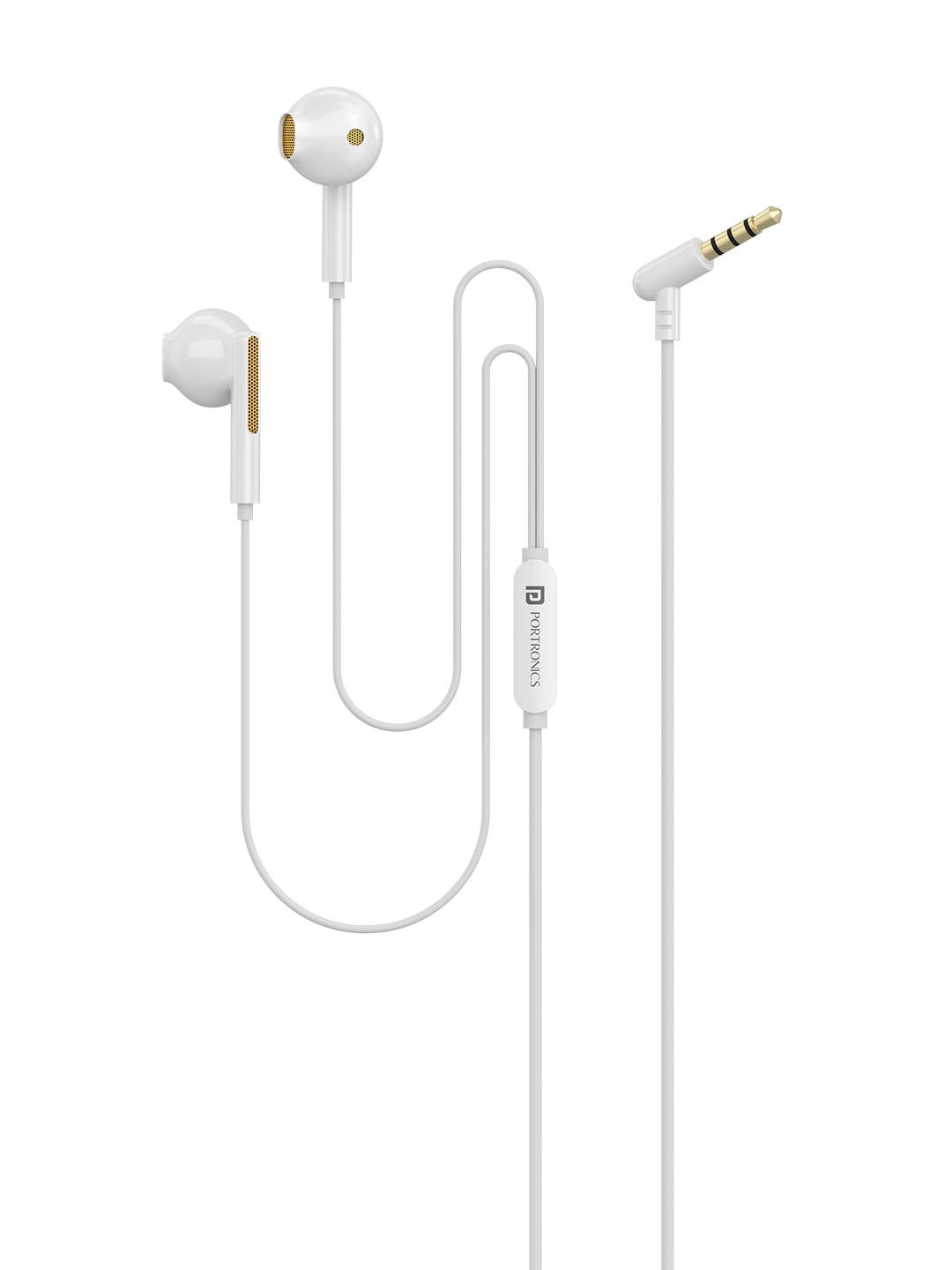 Portronics Yellow  & White Solid In-Ear Wired Earphones Price in India