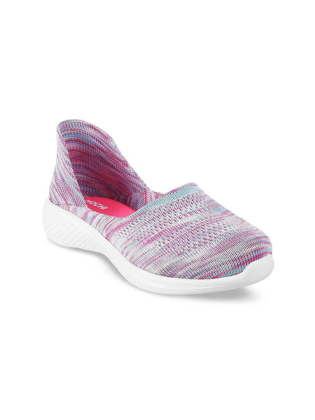 Mochi Women Pink Printed Slip-On Sneakers Price in India