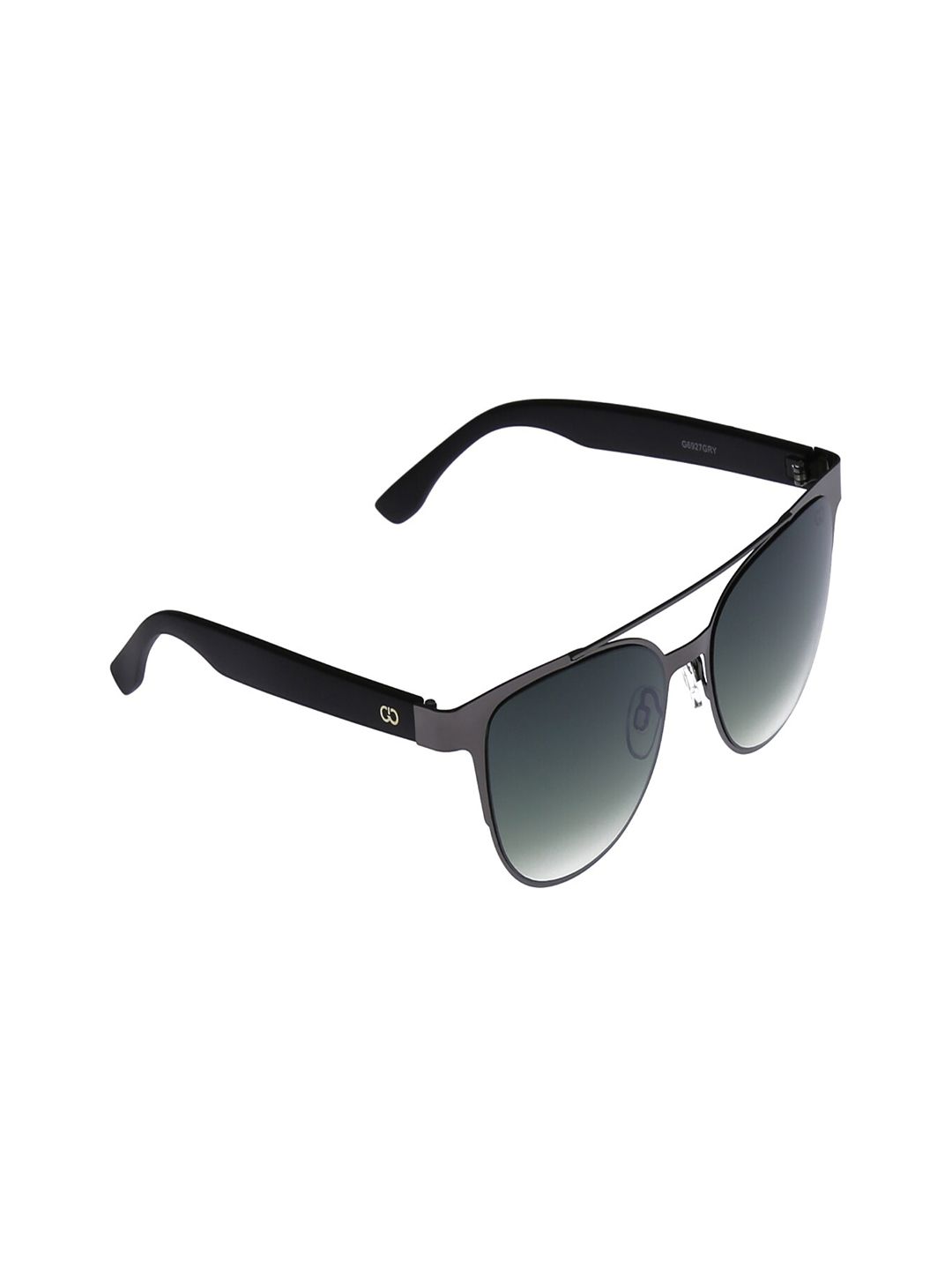 GIO COLLECTION Unisex Green Lens & Gunmetal-Toned UV Protected Square Sunglasses G6927GRY Price in India