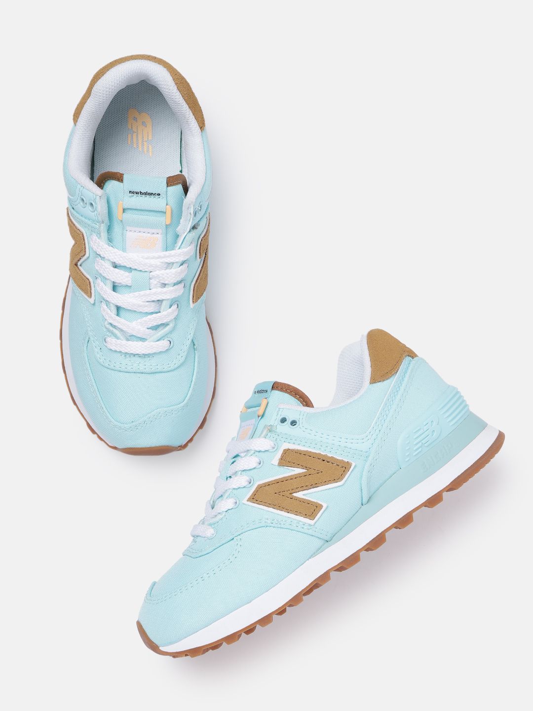 New Balance Women Blue Solid Suede Sneakers Price in India