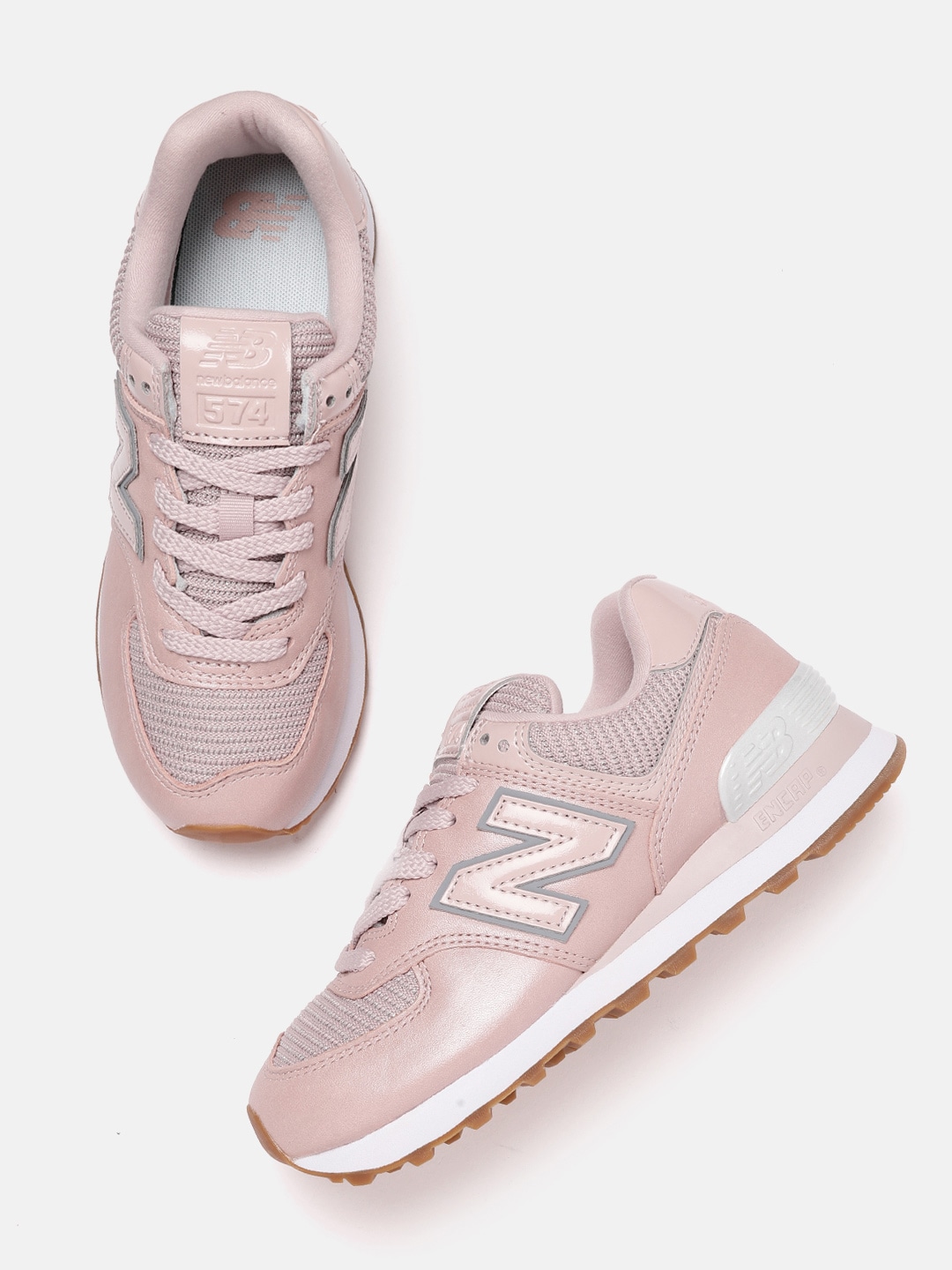 New Balance Women Pink Woven Design Sneakers Price in India