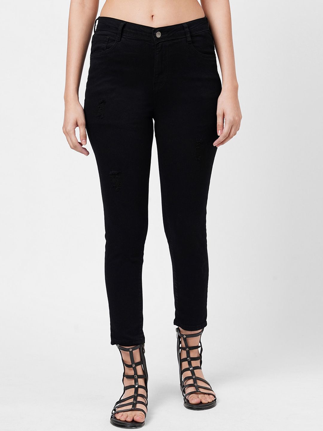 Kraus Jeans Women Black Skinny Fit Clean Look Jeans Price in India