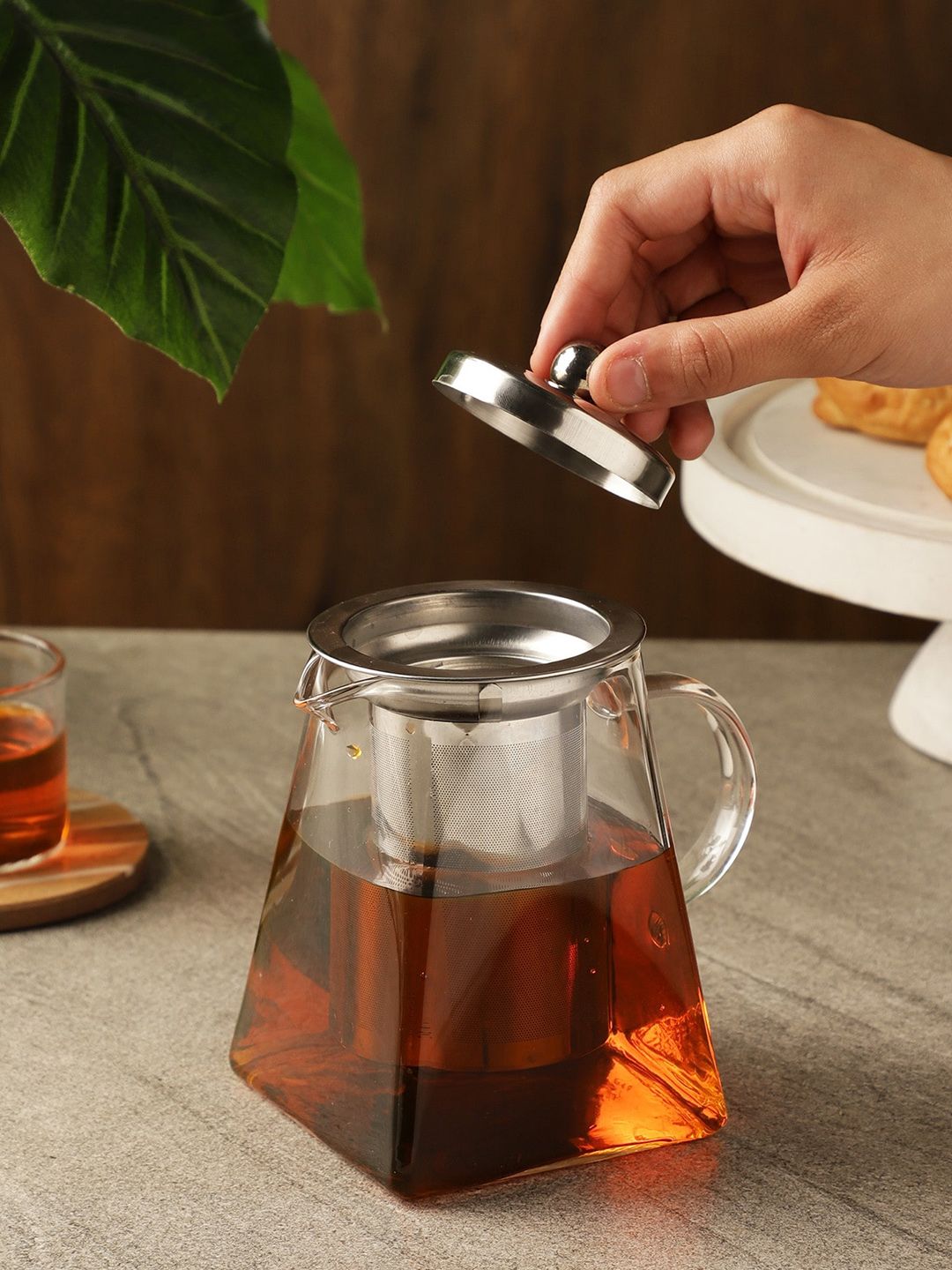 The Decor Mart Transparent Teapot With Removable Infuser Price in India
