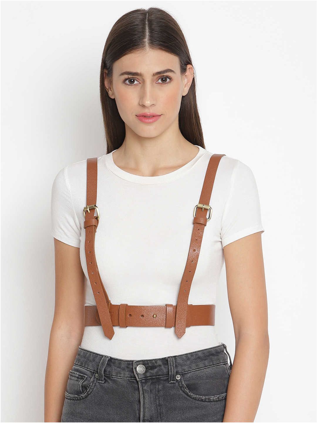 Runway Ritual Unisex Brown Detachable Belt with Suspenders Price in India