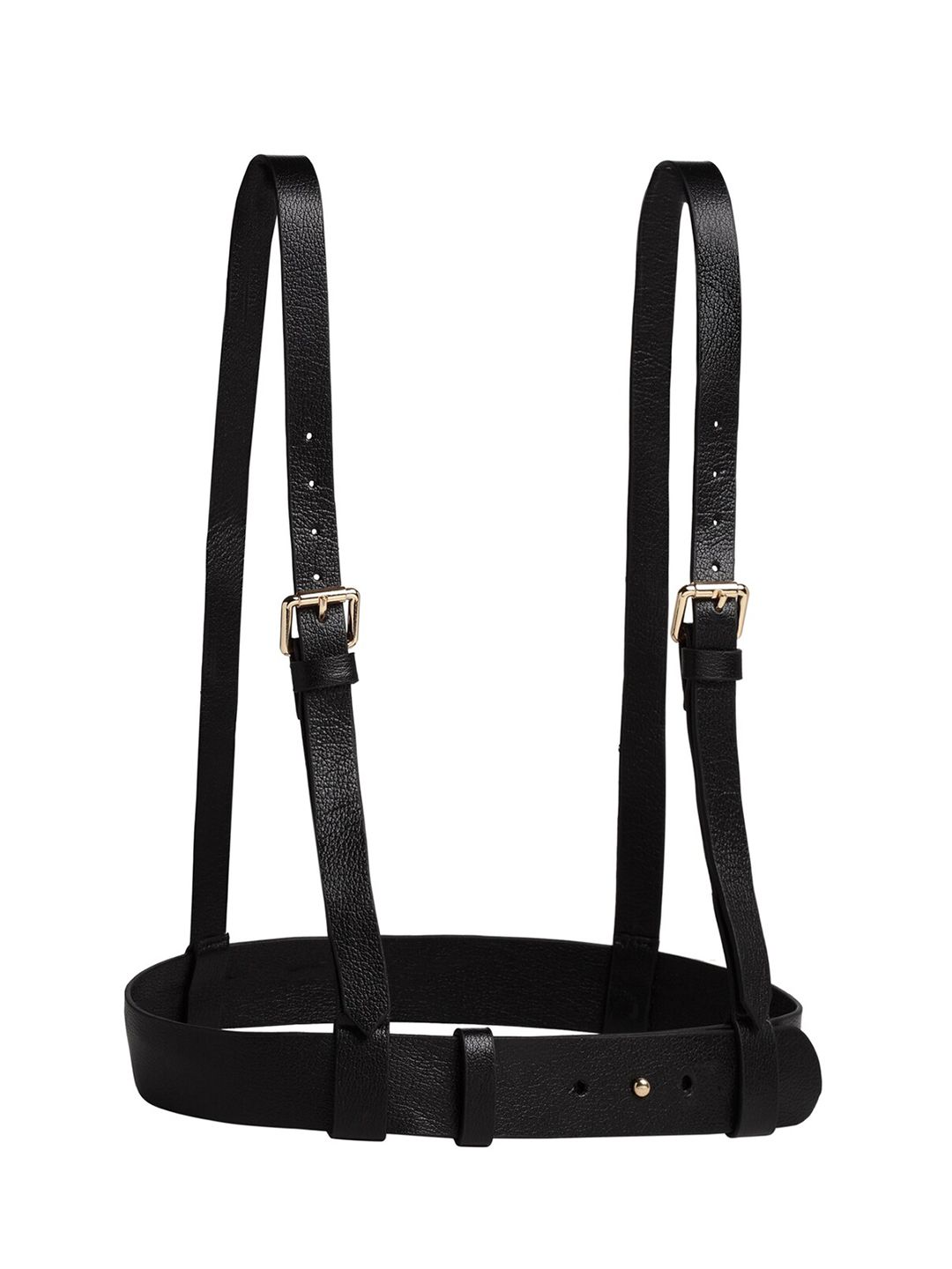 Runway Ritual Unisex Black PU Belt Price in India