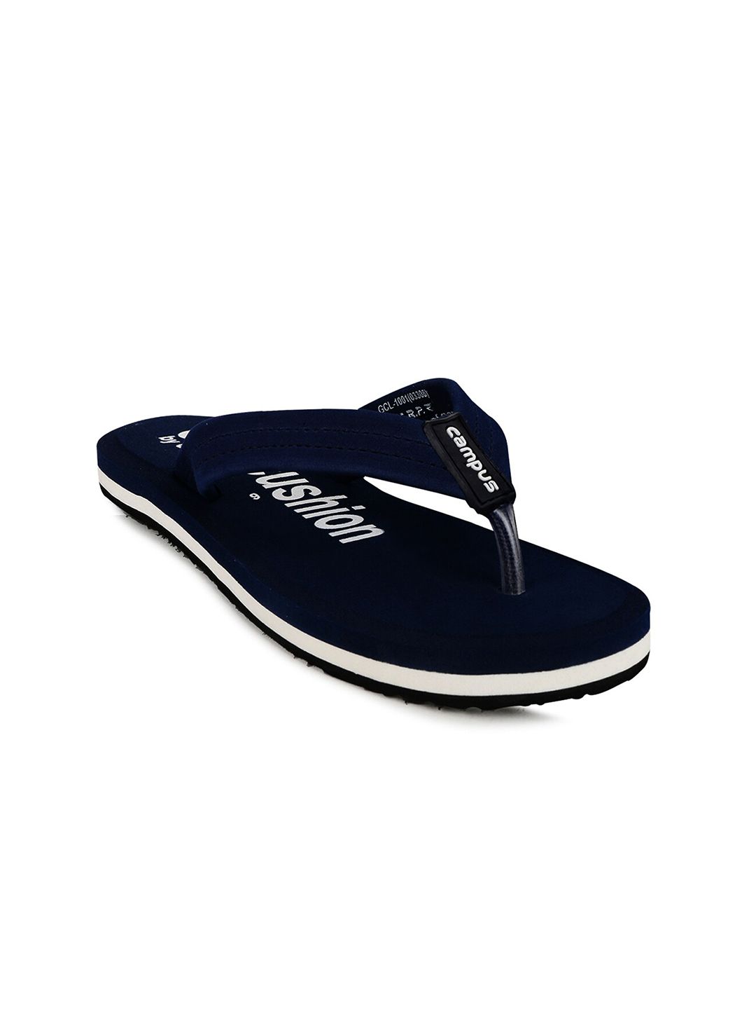 Campus Women Navy Blue & White Printed Thong Flip-Flops Price in India