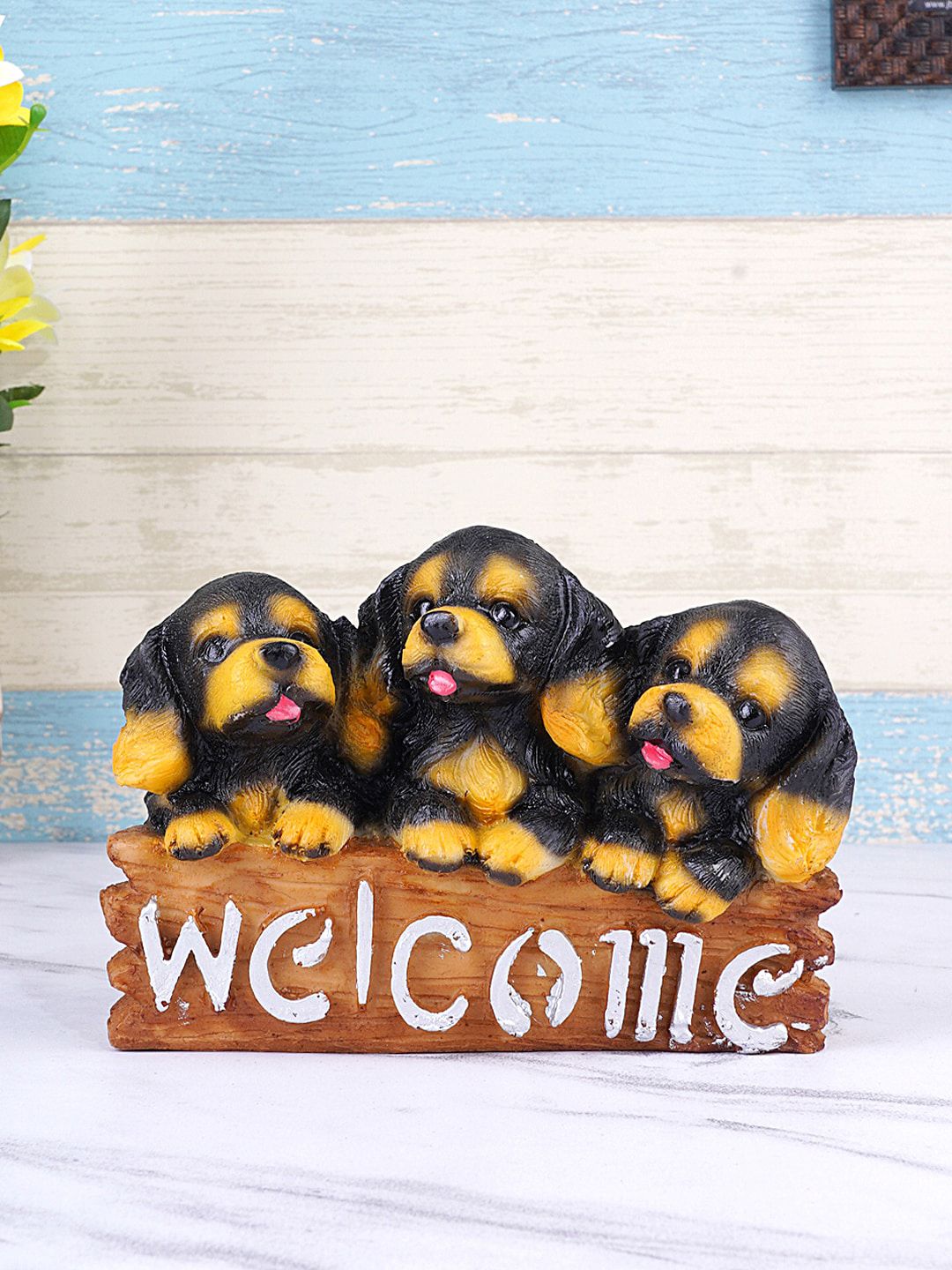 FASHIYANOO Black Cute Puppy Welcome Showpieces Price in India