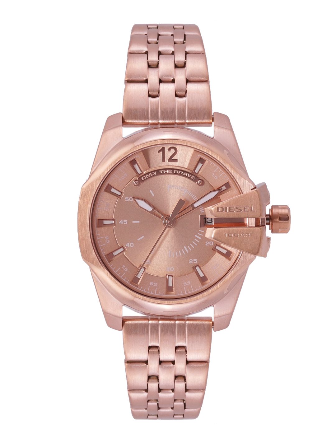 DIESEL Women Rose Gold-Toned Dial & Bracelet Style Straps Analogue Watch DZ5602 Price in India