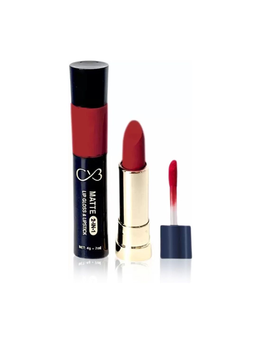 CVB Matte 2-In-1 Lip Gloss & Velvet Lipstick - Opera Price in India
