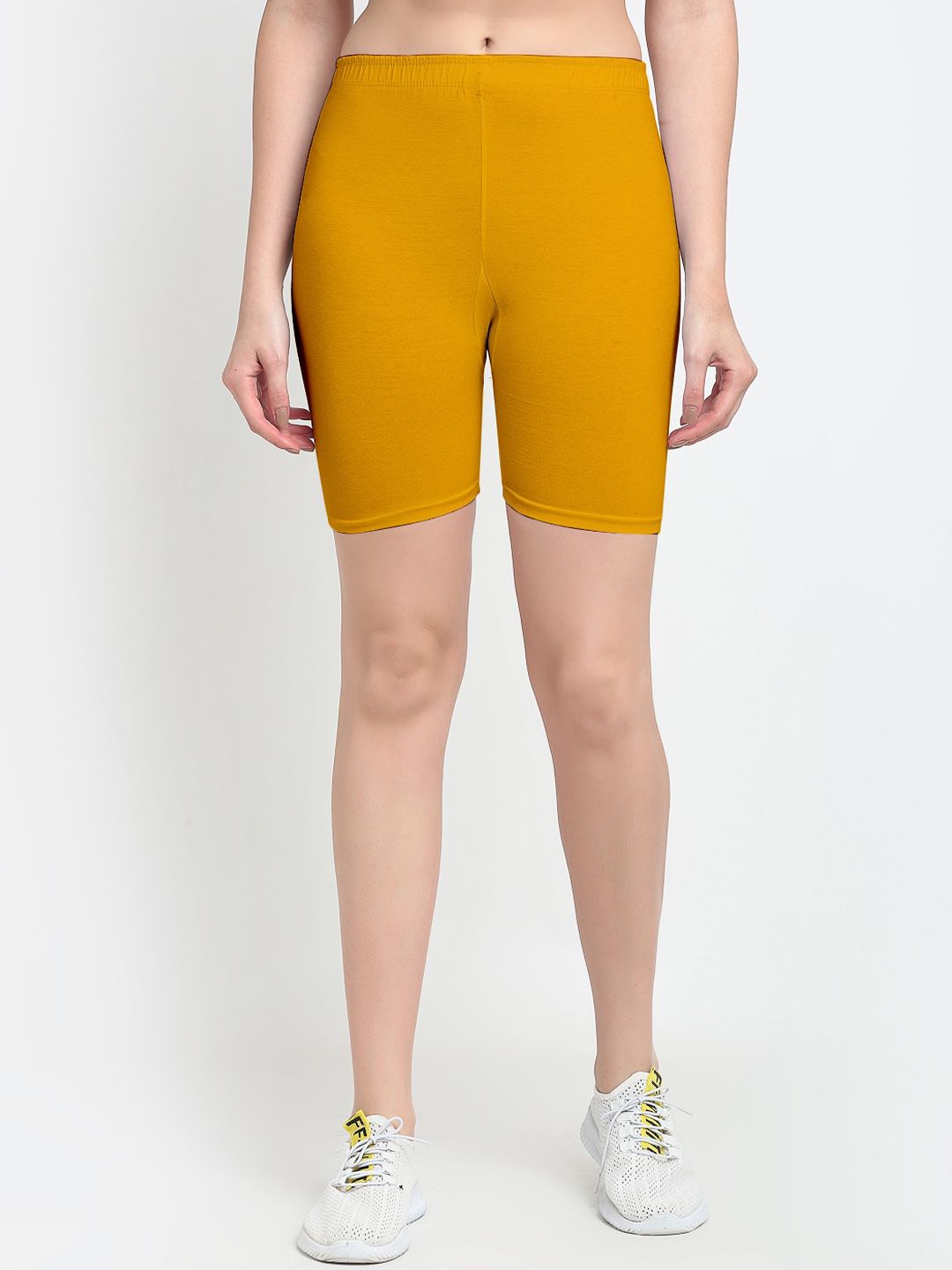 Jinfo Women Yellow Cycling Sports Shorts Price in India