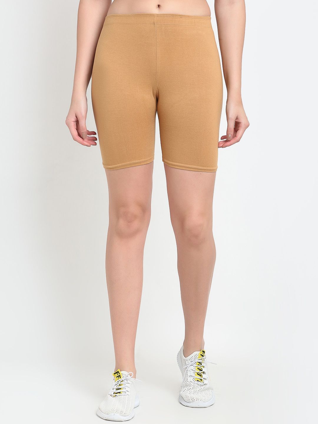 Jinfo Women Beige Cycling Sports Shorts Price in India