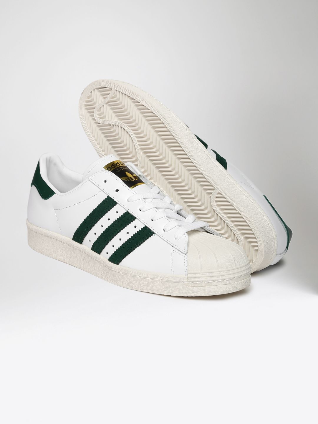 adidas gazelle silver green womens Adidas Unisex Superstar 82 Cloud White / Collegiate Green / Collegiate Green  Low Top Sneakers main image 0