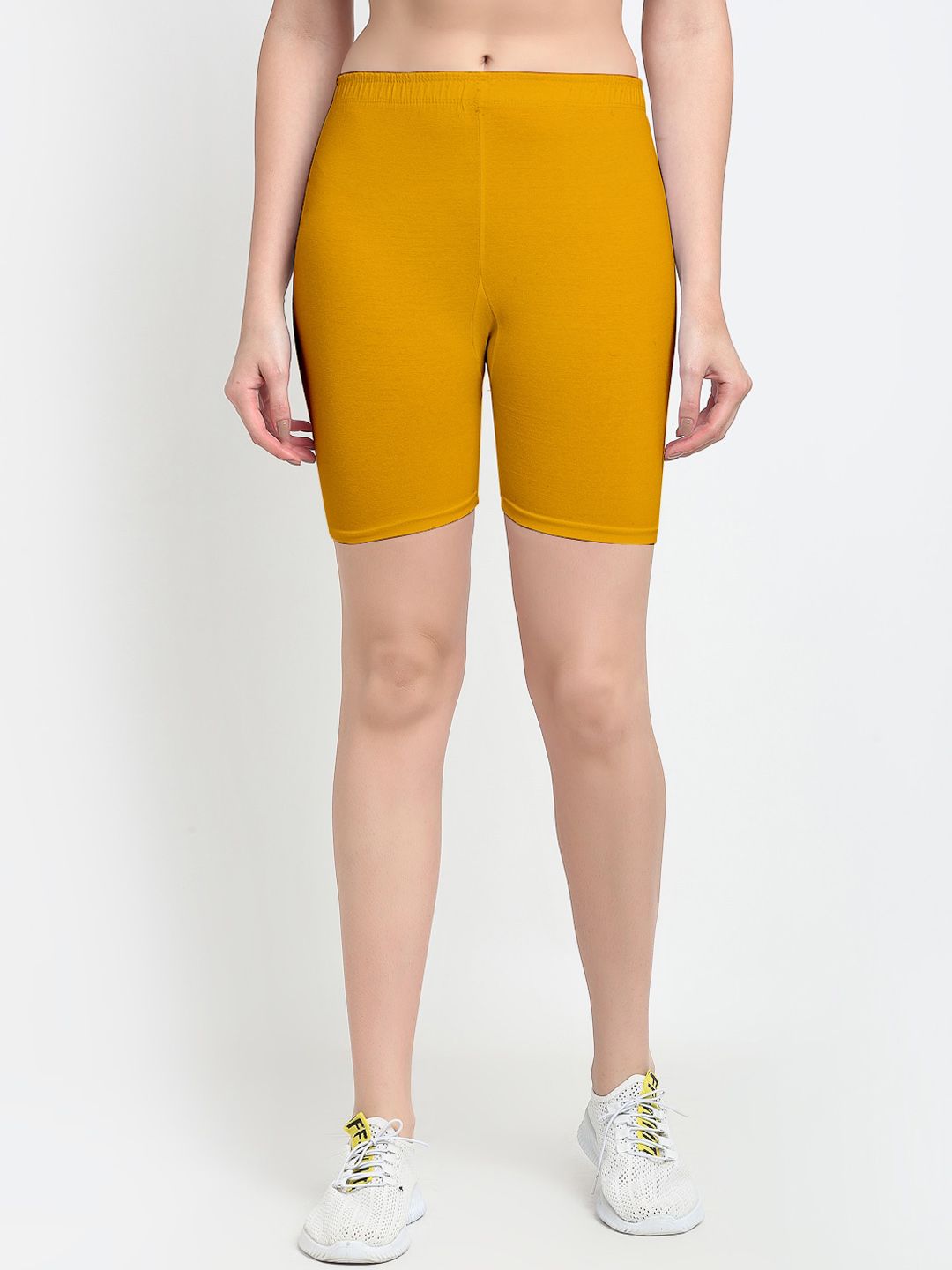 Jinfo Women Yellow Cycling Sports Shorts Price in India