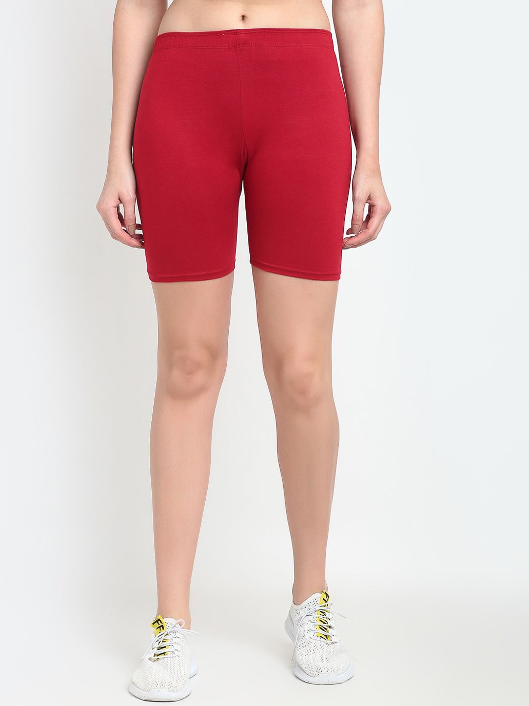 Jinfo Women Maroon Cycling Sports Shorts Price in India