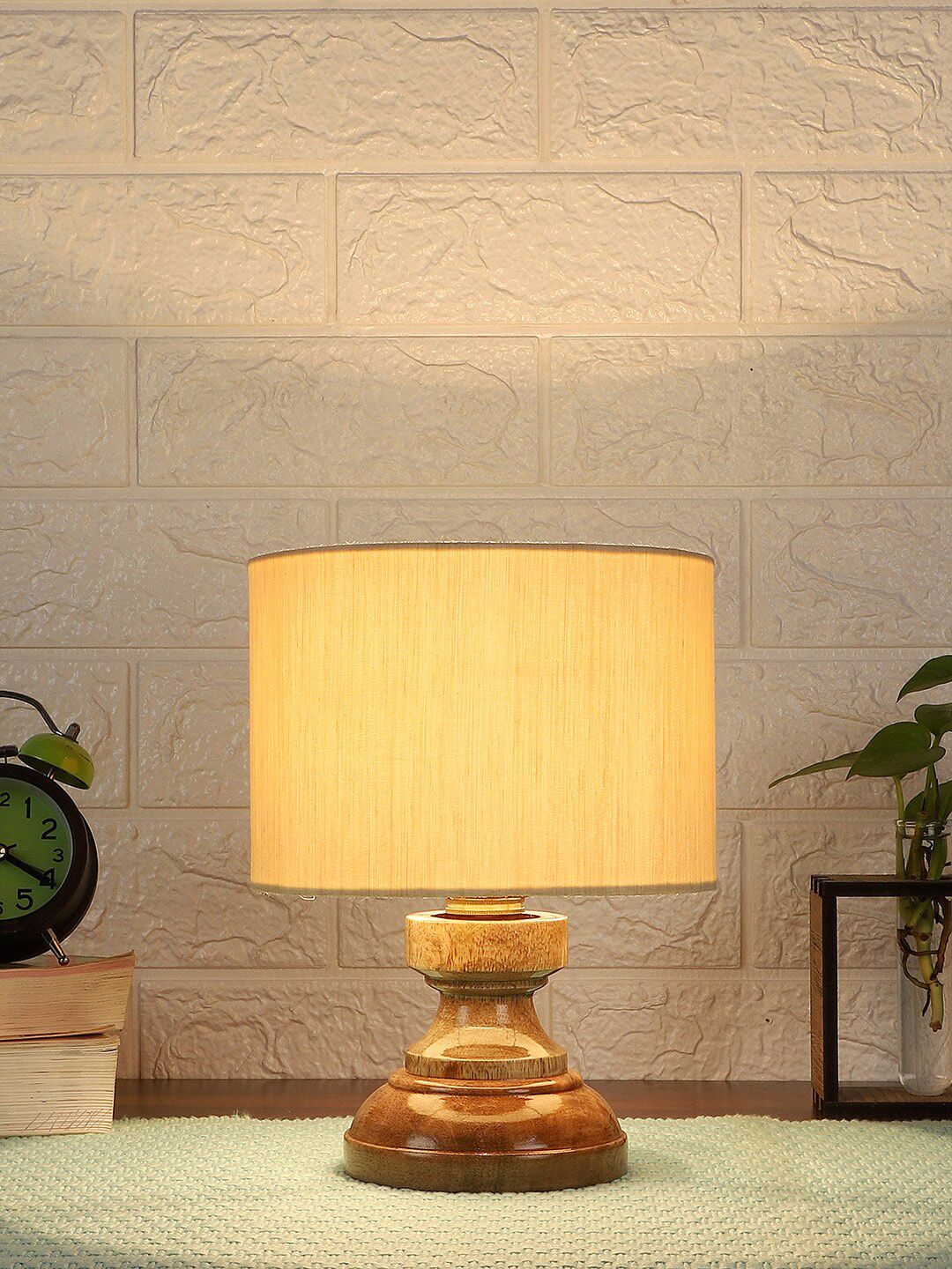 Devansh Off-White Traditional Table Lamp Price in India