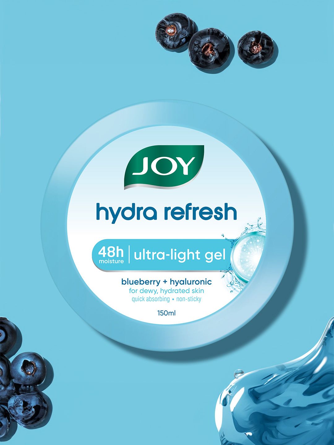 JOY Ultra Light Oil Free Face Moisturizer Gel with Hyaluronic Acid - 150ml