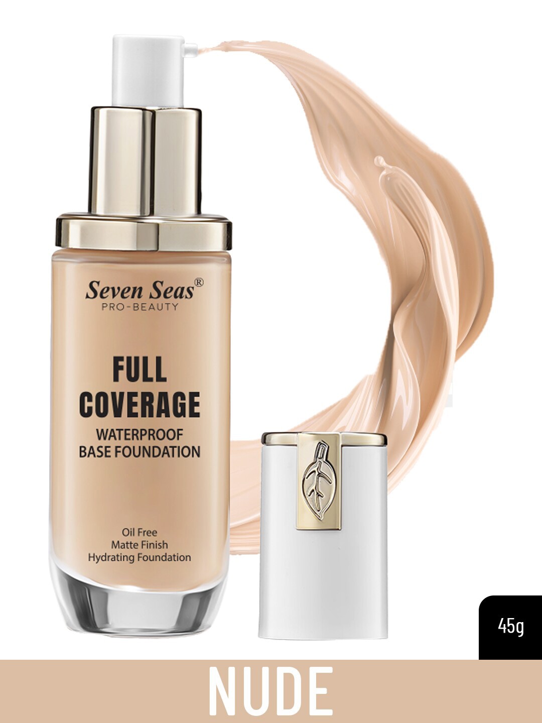Seven Seas Full Coverage Waterproof Matte Finish Base Foundation - Nude Price in India