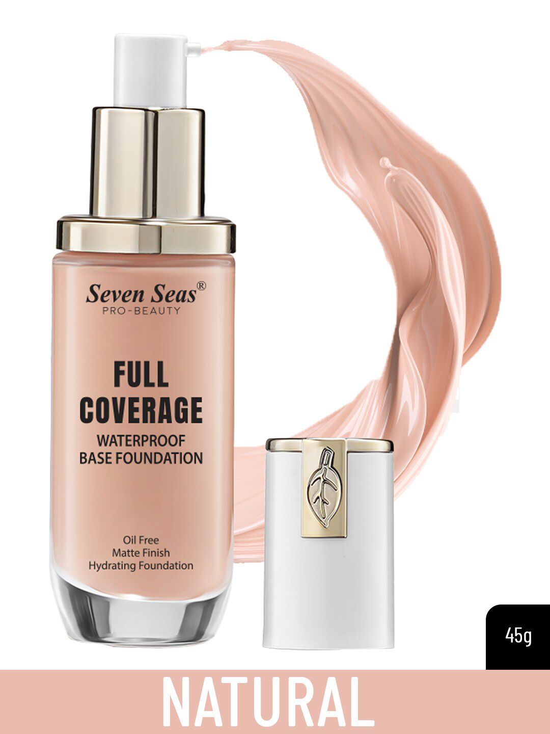 Seven Seas Full Coverage Waterproof Matte Finish Base Foundation - Natural Price in India