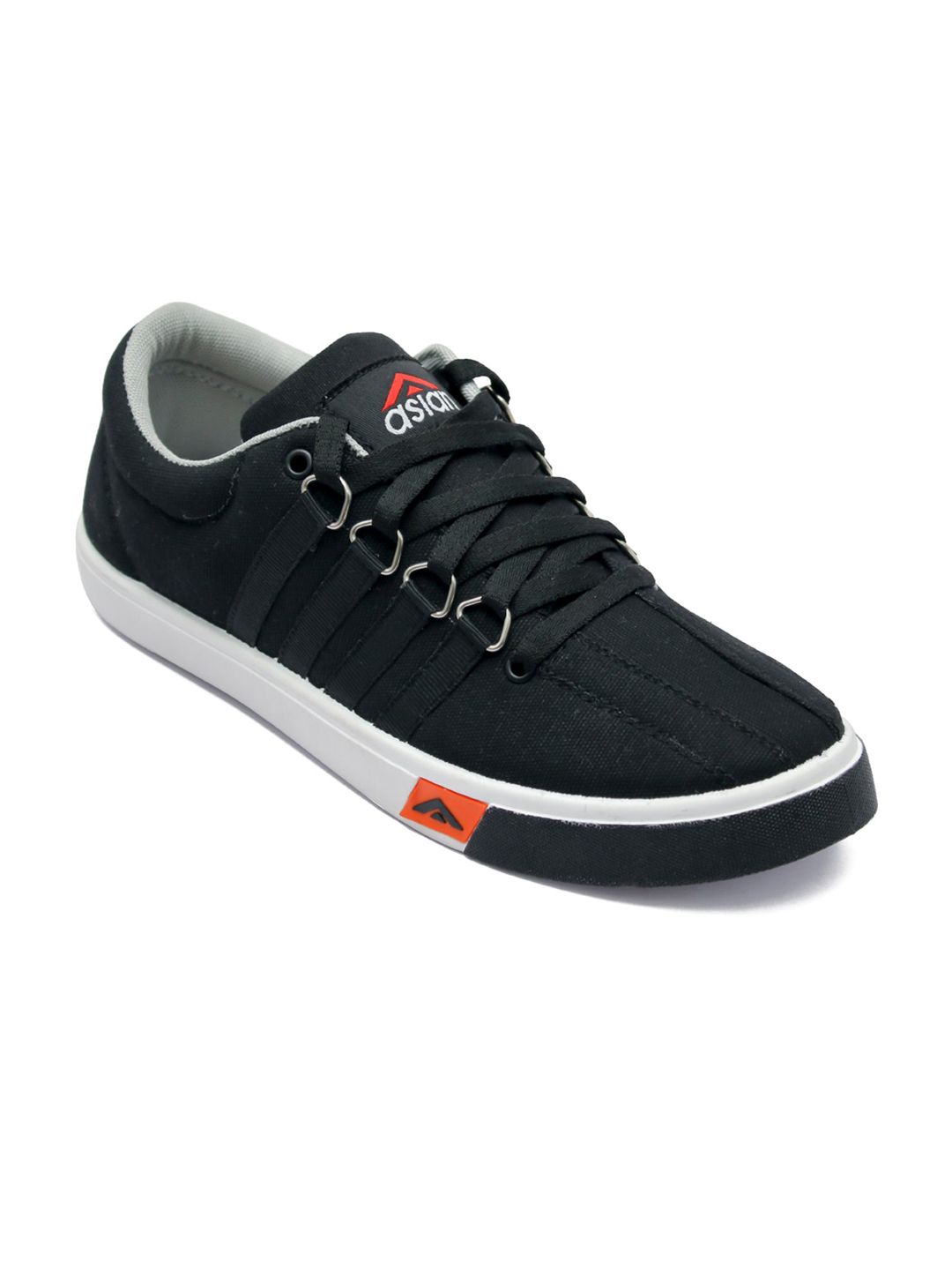 ASIAN Men Black Solid Mesh Regular Height Sneakers