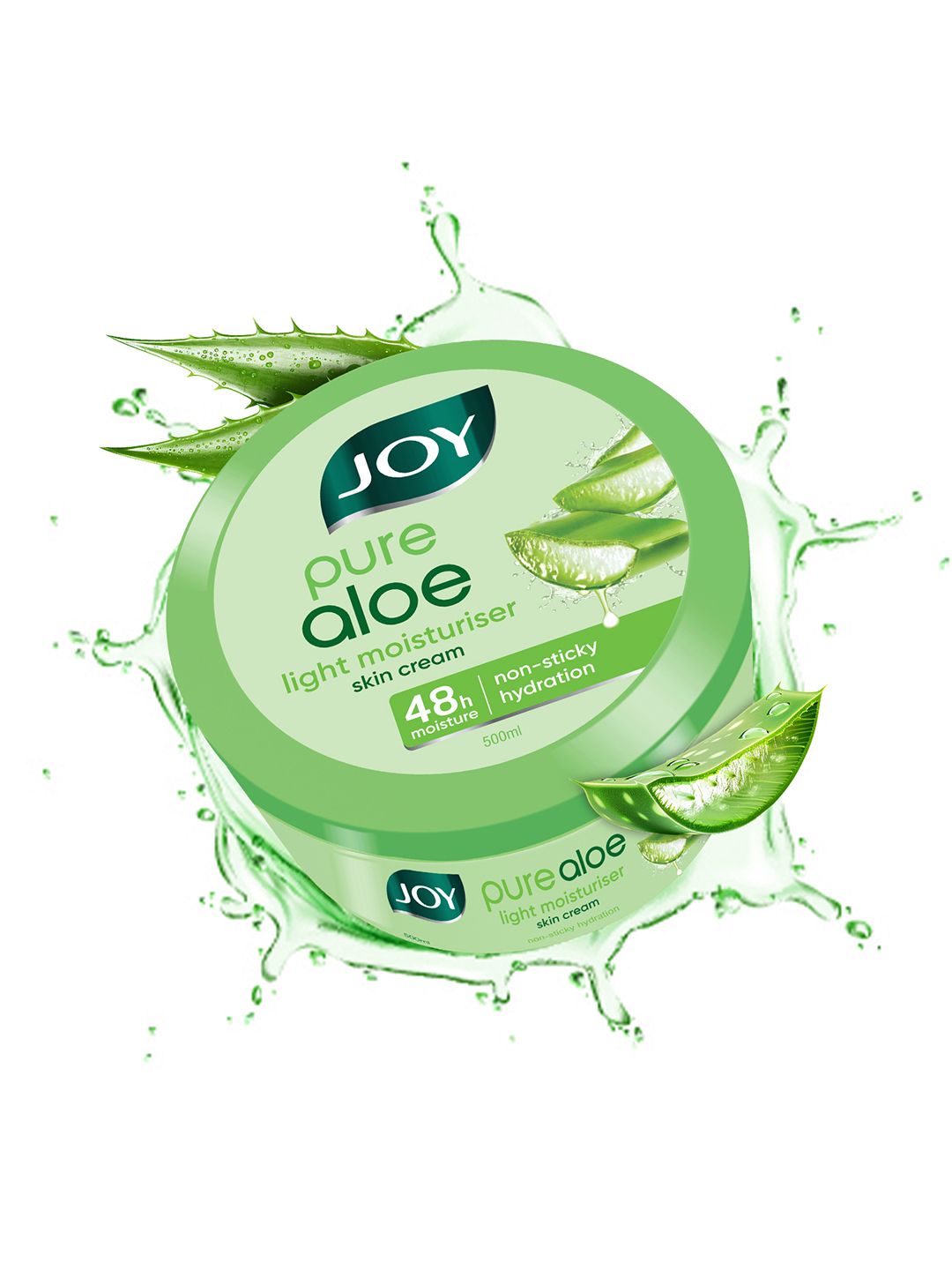 JOY Pure Aloe Cream for Face & Body All in One Skin Cream for Dry Skin - 500ml