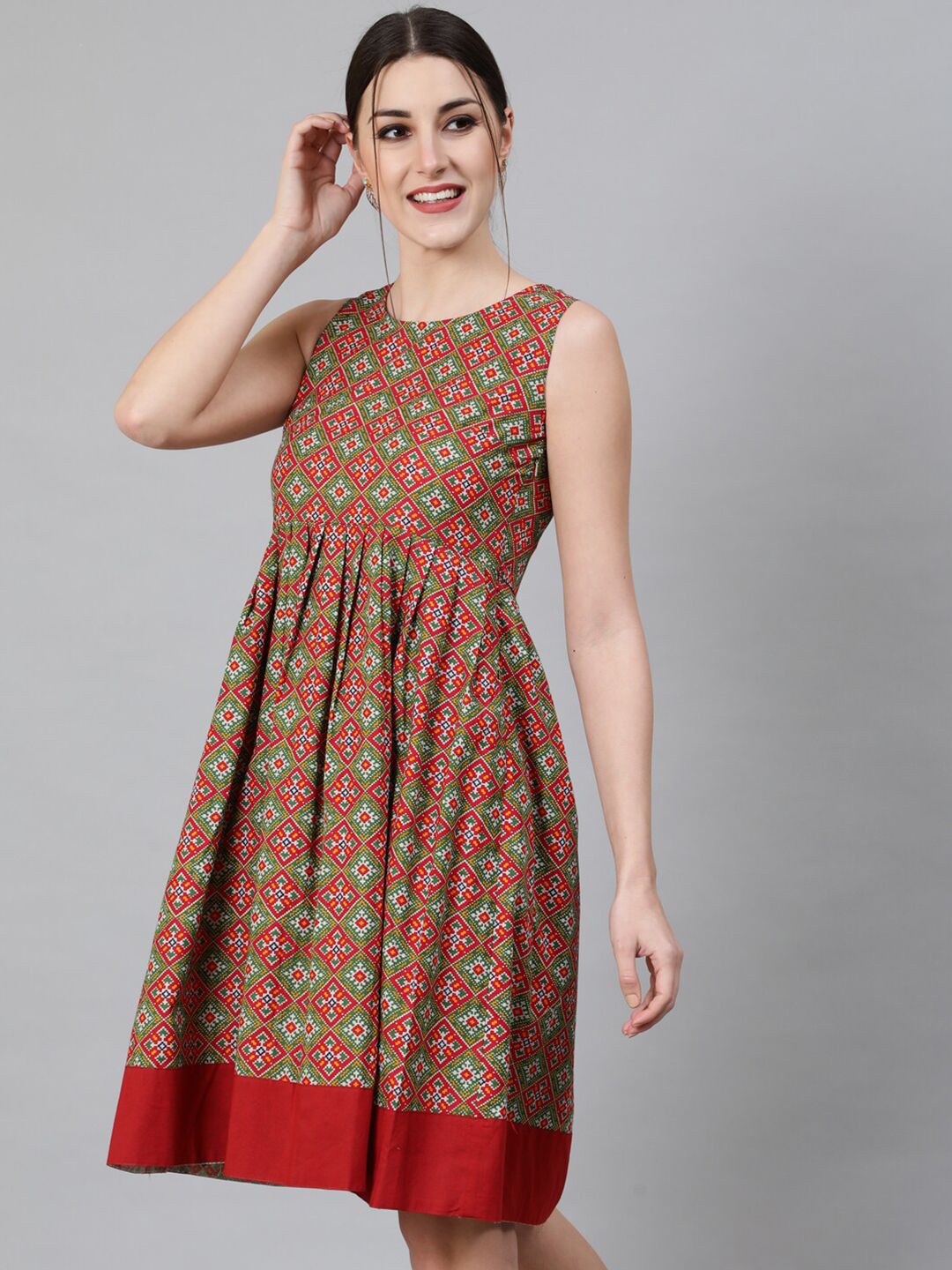 Awadhi Red Ethnic Motifs Dress Price in India