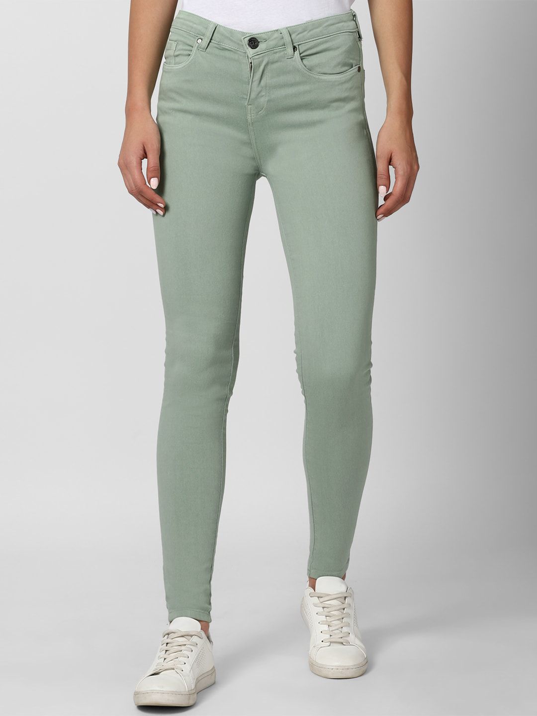 Van Heusen Woman Women Green Skinny Fit Jeans Price in India