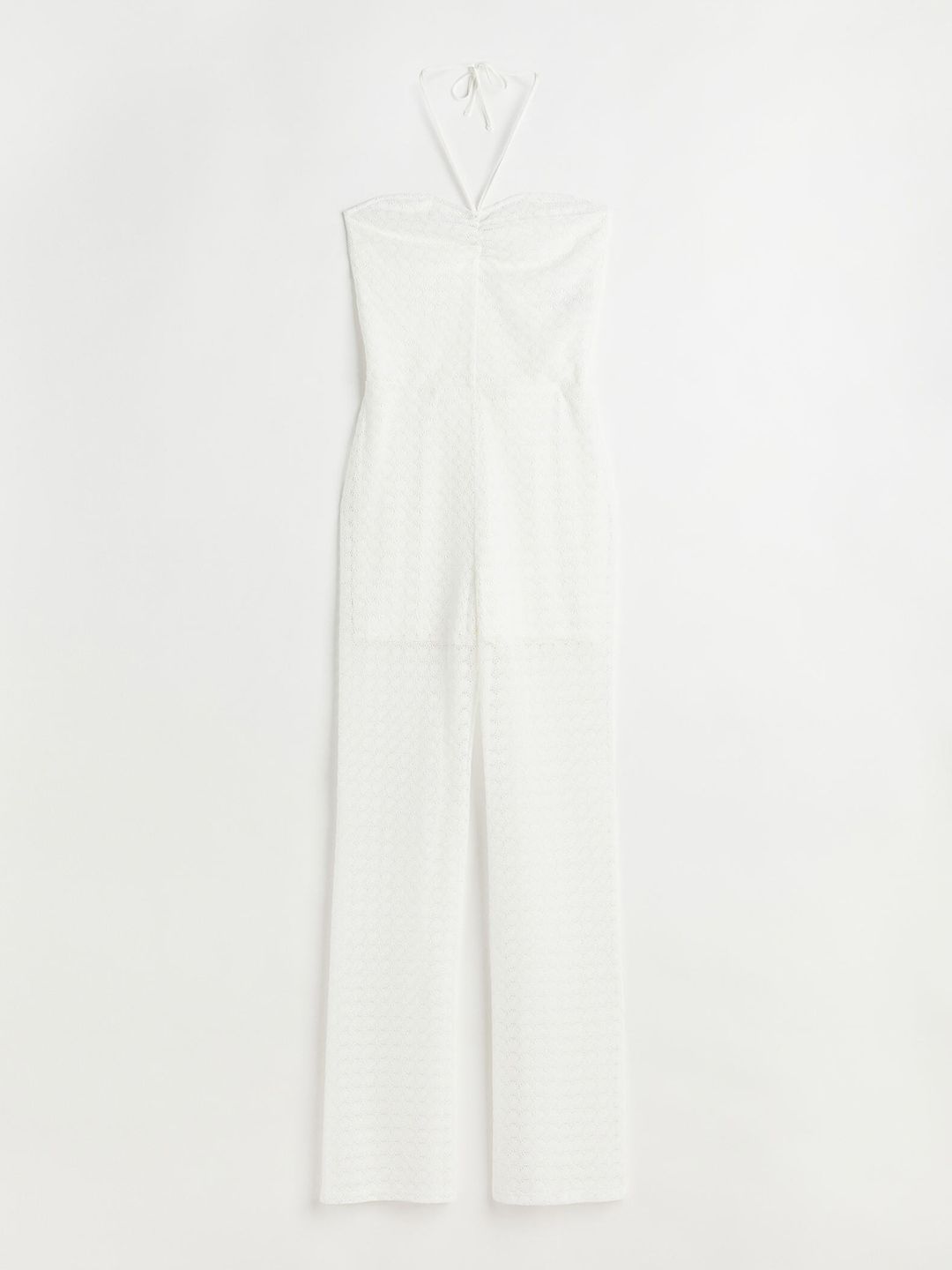 H&M White Halterneck Jumpsuit Price in India