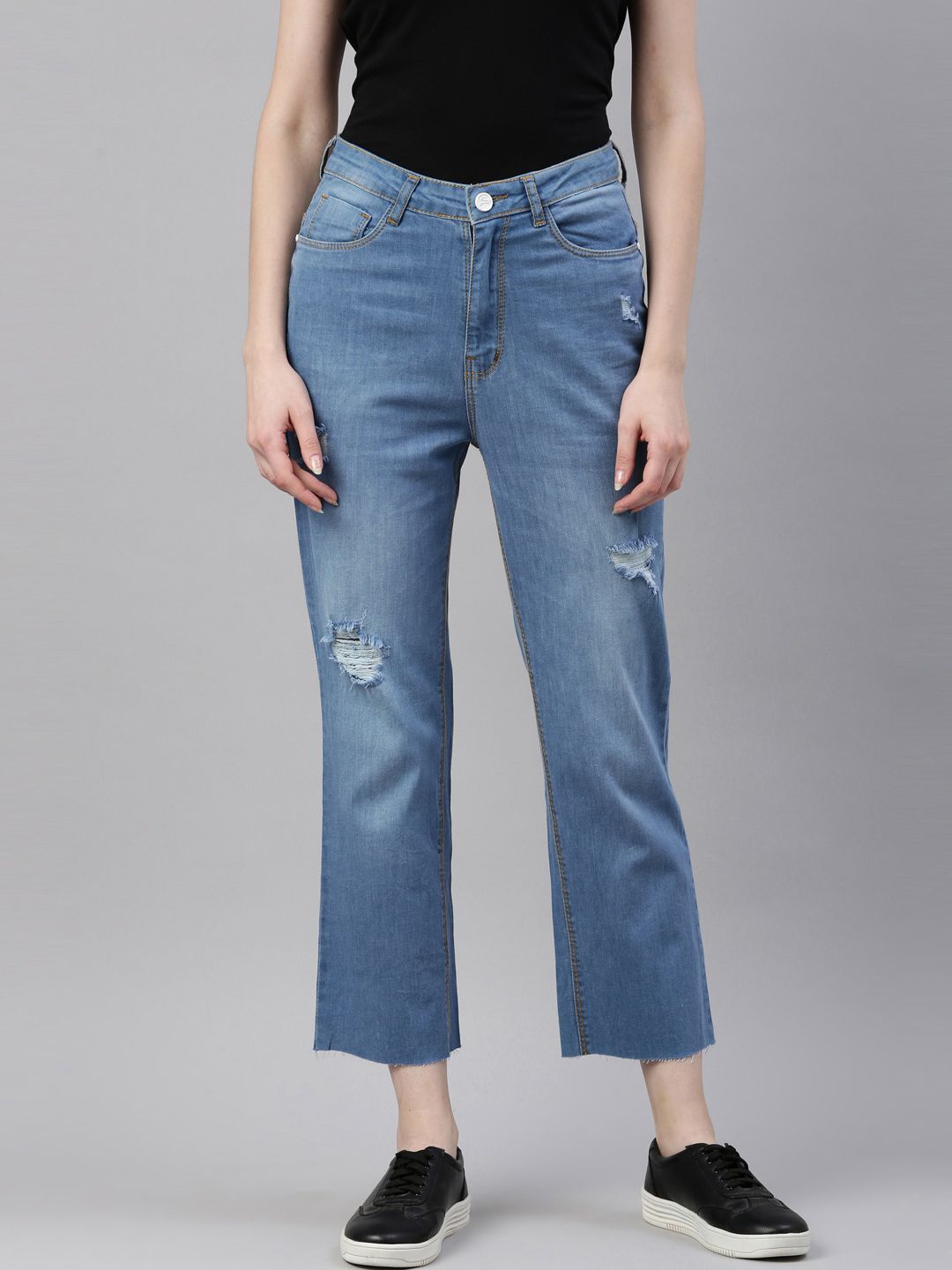 ZHEIA Women Blue High-Rise Stretchable Jeans Price in India