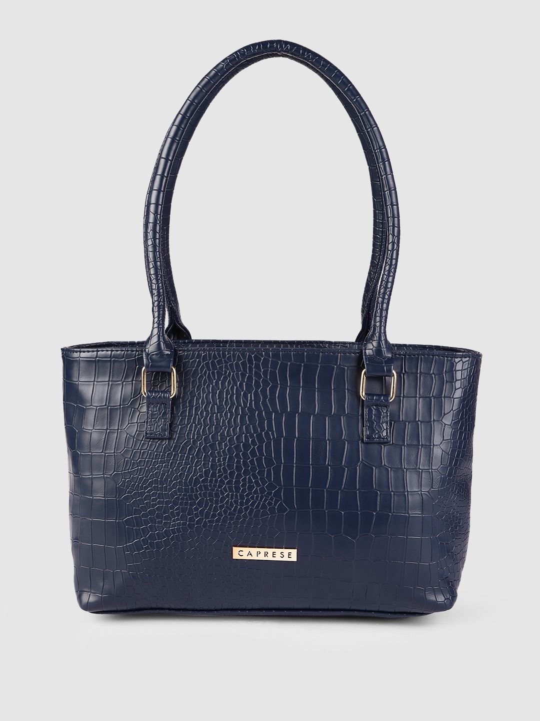 Caprese Women Navy Blue Textured Shoulder Bag Price in India