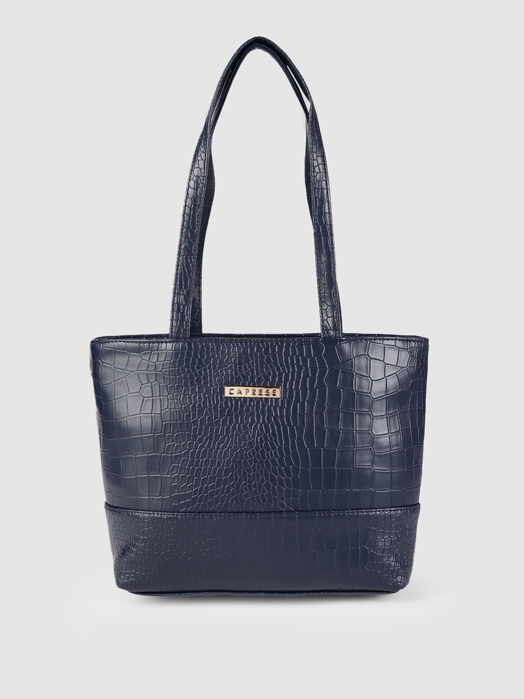 Caprese Women Navy Blue Textured Shoulder Bag Price in India