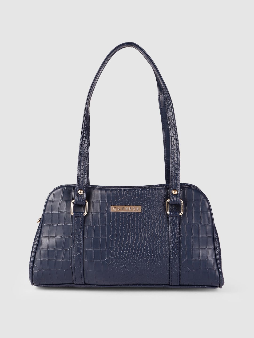 Caprese Navy Blue Textured Shoulder Bag Price in India