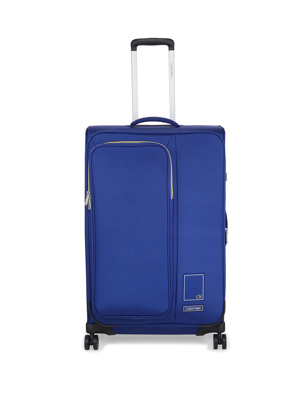 Calvin Klein Blue Solid Trolley Bag Price in India