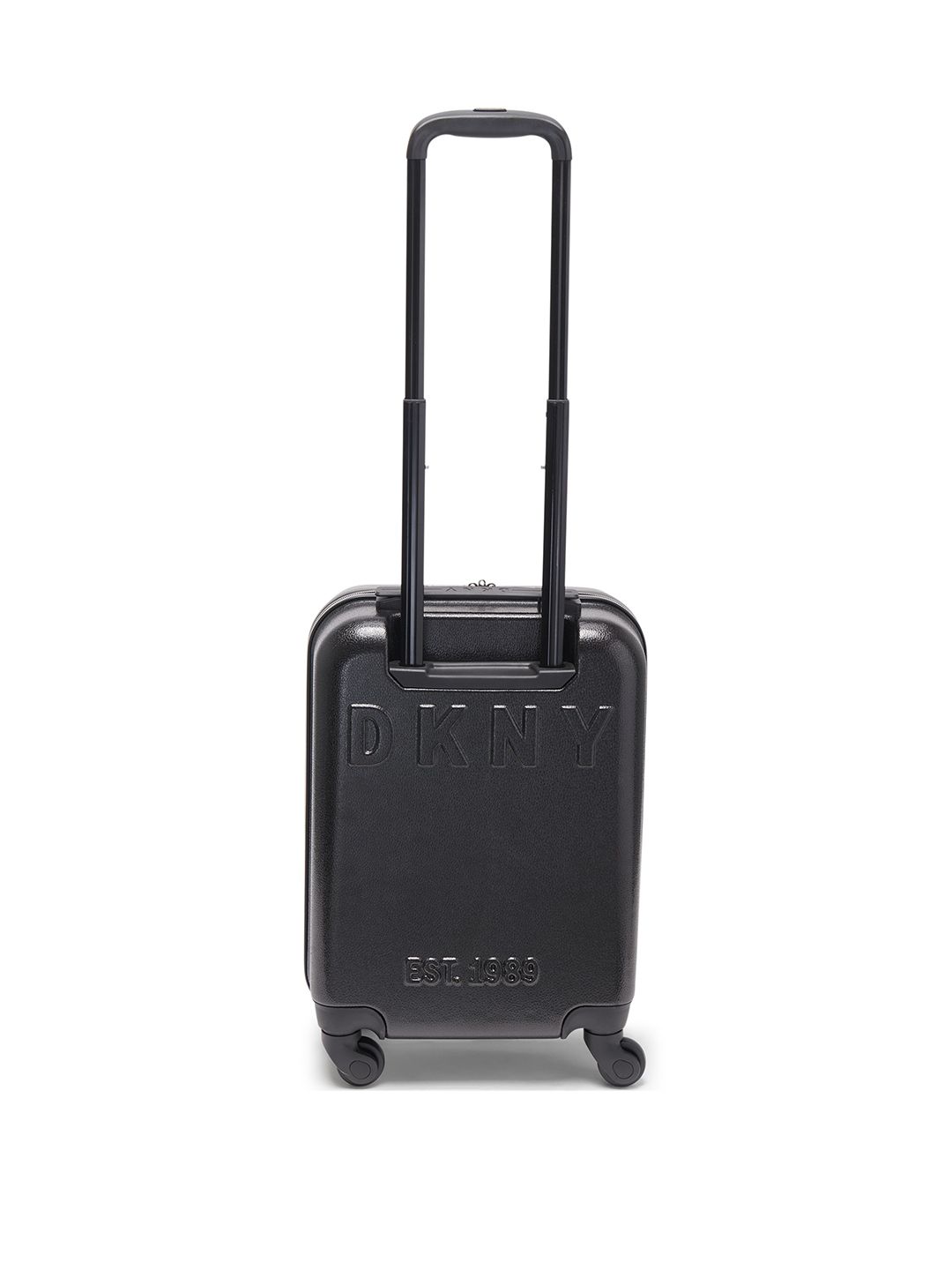 DKNY Black Textured Hard Cabin Suitcase Price in India