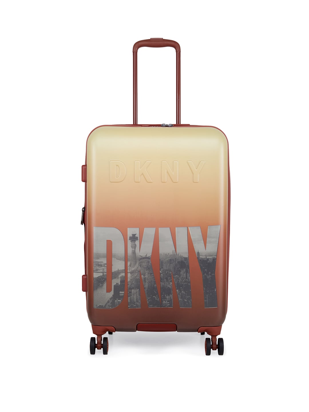 DKNY Bronze-Toned Printed Large Trolley Bag Price in India