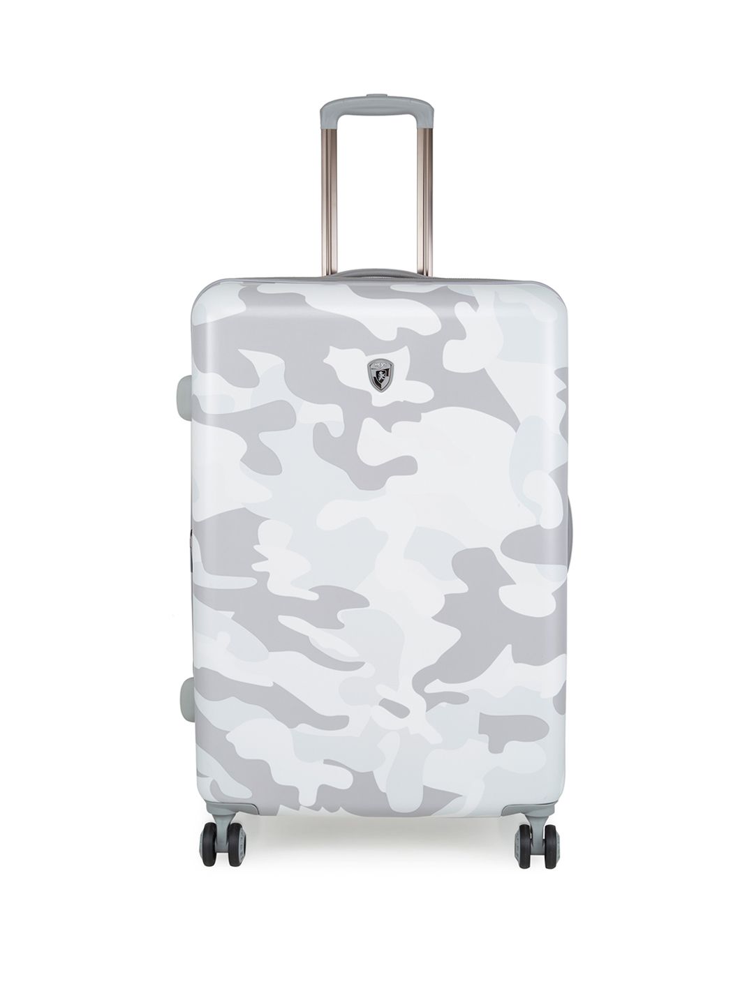 HEYS White Camouflage Printed Trolley Bag Price in India