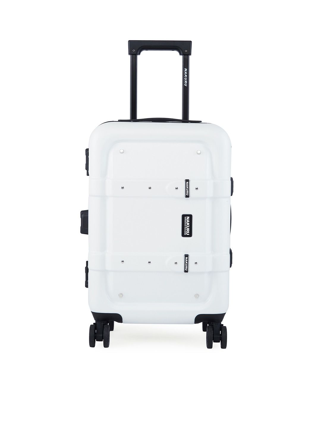 DKNY White Textured Hard Cabin Suitcase Price in India