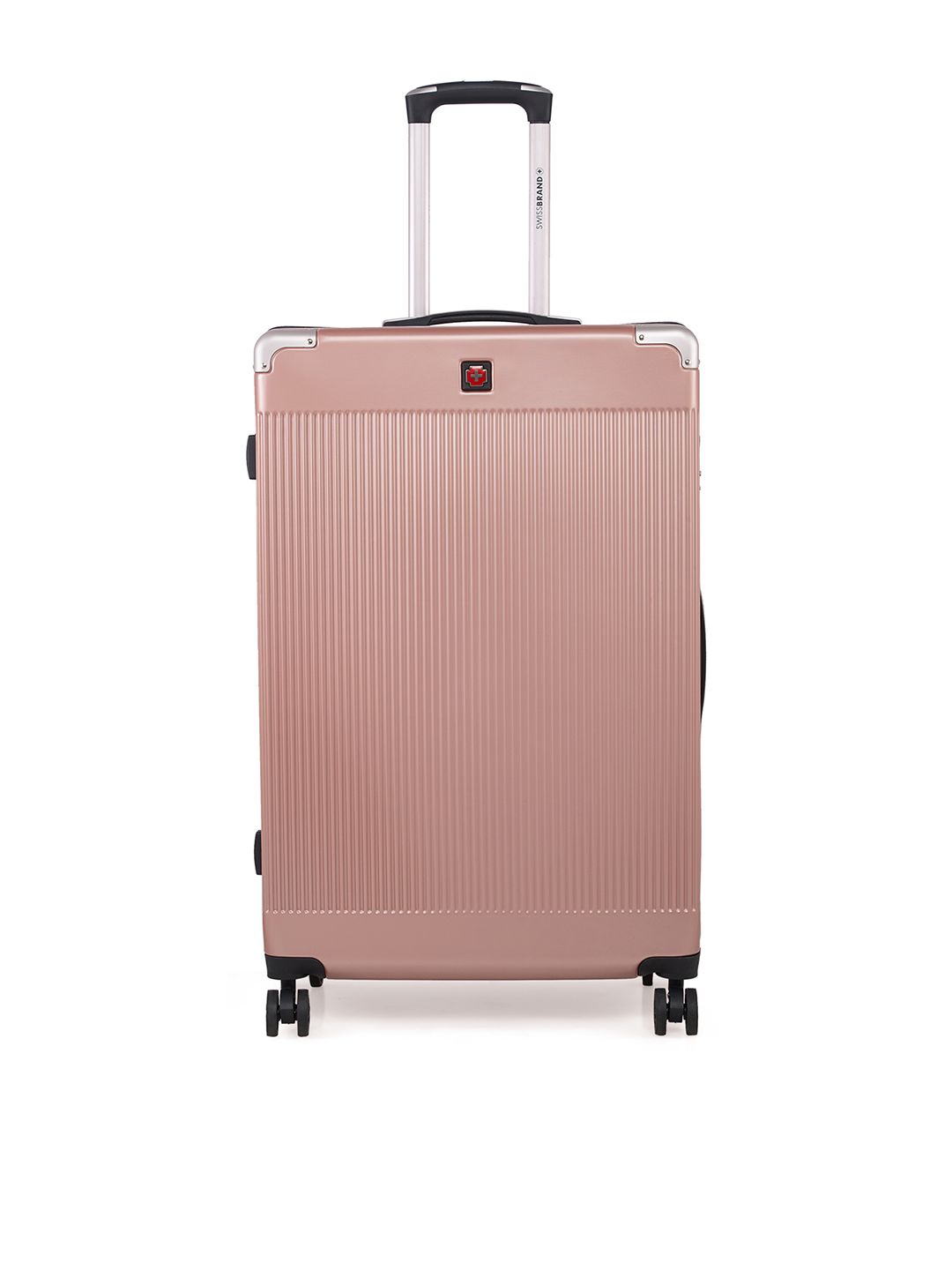 SWISS BRAND Rose Gold-Toned Range Case Large Size Trolley Bag Price in India