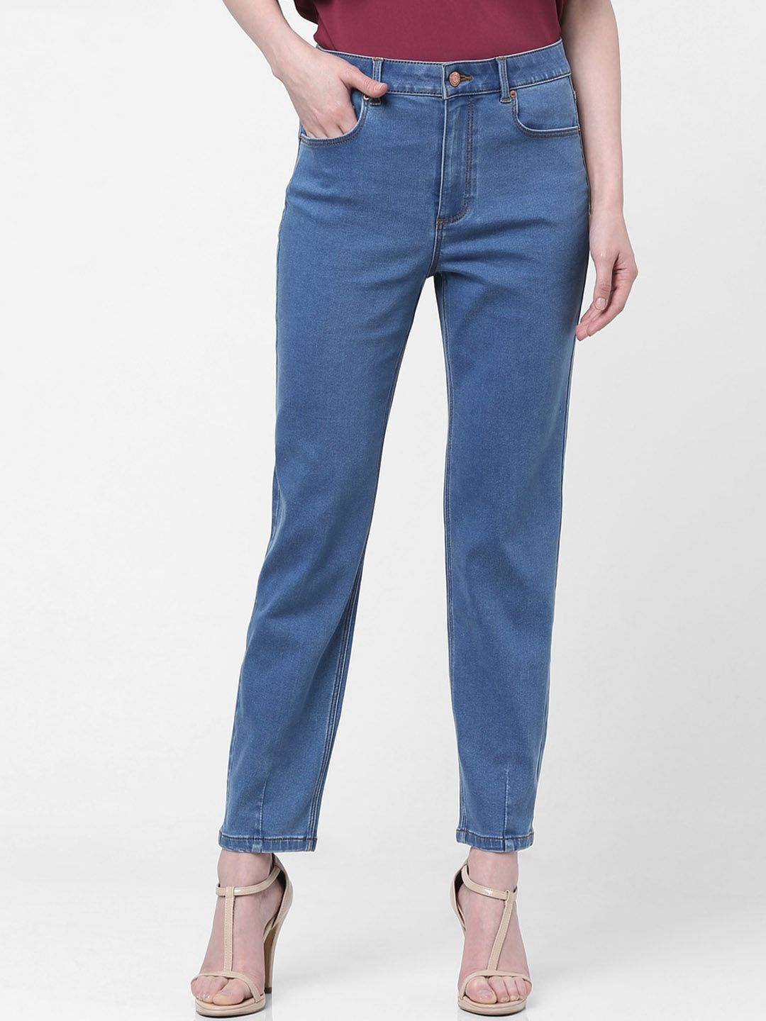 Vero Moda Women Blue Slim Fit High-Rise Jeans Price in India