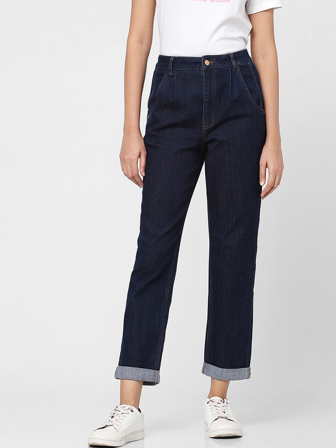 Vero Moda Women Blue Straight Fit High-Rise Jeans Price in India